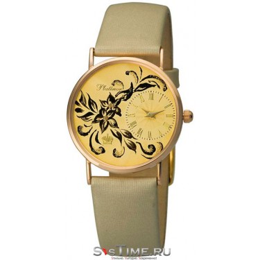 Женские золотые наручные часы Platinor 54550-1P.438