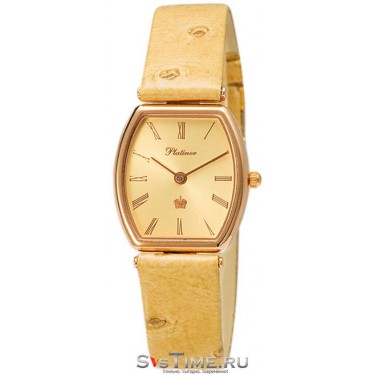 Женские золотые наручные часы Platinor 92150.415