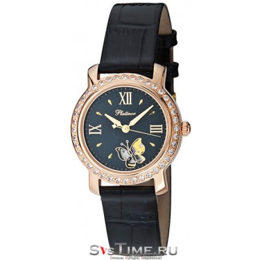 Женские золотые наручные часы Platinor 97956.535