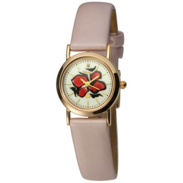Женские золотые наручные часы Platinor 98130-1.137