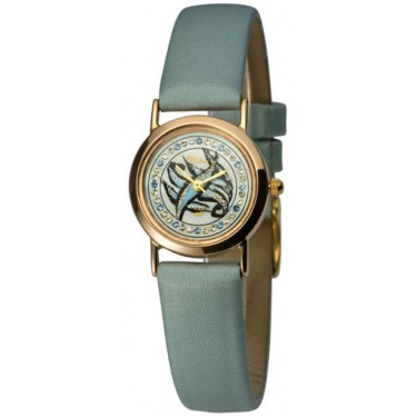 Женские золотые наручные часы Platinor 98130-1.338