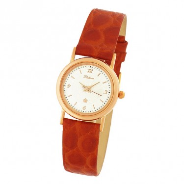 Женские золотые наручные часы Platinor 98130.112