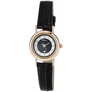 Женские золотые наручные часы Platinor 98130-2.509