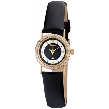 Женские золотые наручные часы Platinor 98136.124