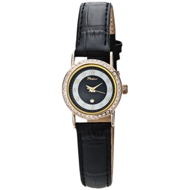 Женские золотые наручные часы Platinor 98136.509