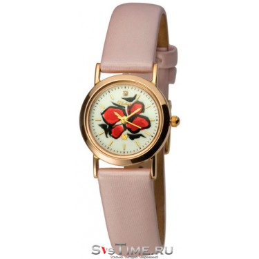 Женские золотые наручные часы Platinor 98150-1.137