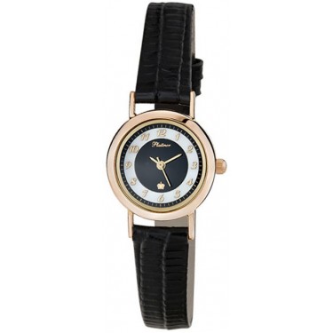 Женские золотые наручные часы Platinor 98150-2.509