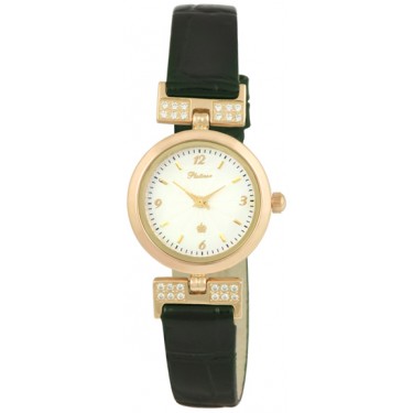 Женские золотые наручные часы Platinor 98236.112