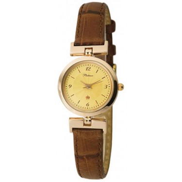 Женские золотые наручные часы Platinor 98250.412