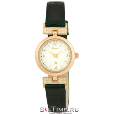 Женские золотые наручные часы Platinor 98256.112