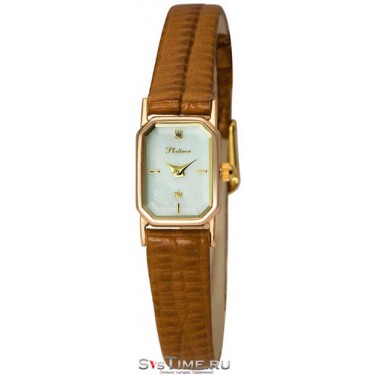 Женские золотые наручные часы Platinor 98450-1.301