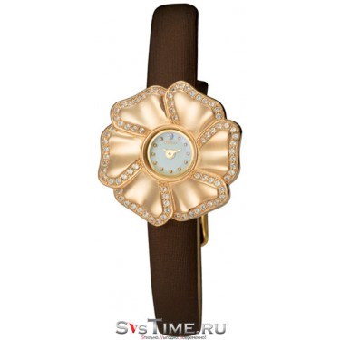 Женские золотые наручные часы Platinor 99356-1.101